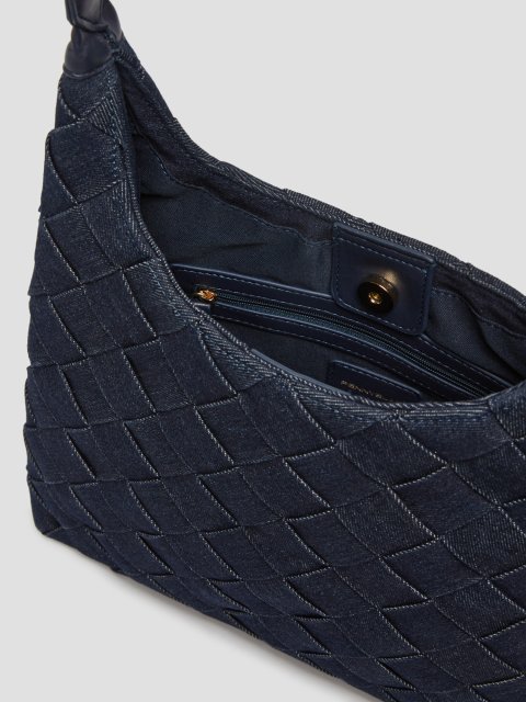 Темно-синяя сумка PennyBlack с плетением: фото 4 - Invogue