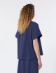 Темно-синя сорочка WEEKEND MAX MARA з бавовняного попліну: фото 3 - Invogue