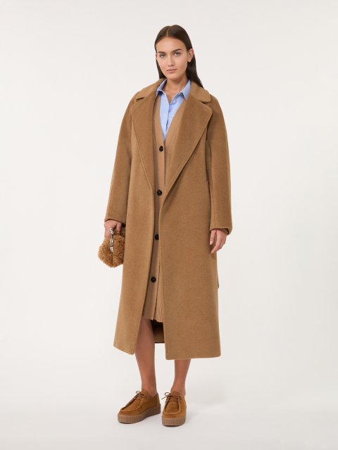 Темно-бежеве пальто WEEKEND MAX MARA з вовни та альпаки: фото 1 - Invogue