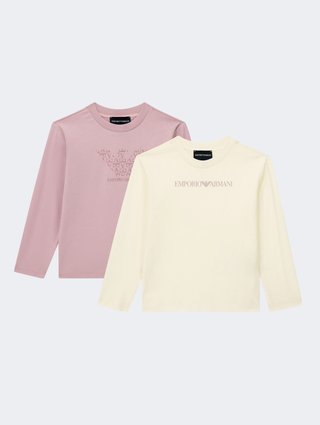 Комплект різнокольорових футболок Emporio Armani з бавовни: фото - Invogue