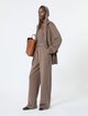 Коричневі штани Max Mara з бавовни та шовку: фото 1 - Invogue