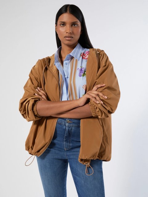 Светло-коричневый плащ MARINA RINALDI короткий: фото 1 - Invogue