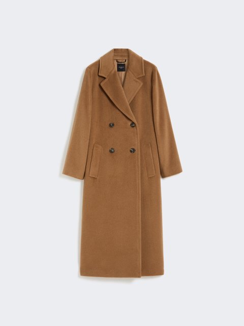 Темно-бежеве пальто WEEKEND MAX MARA з вовни та альпаки: фото - Invogue