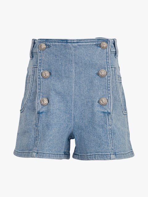 Блакитні шорти BALMAIN KIDS з бавовни: фото - Invogue