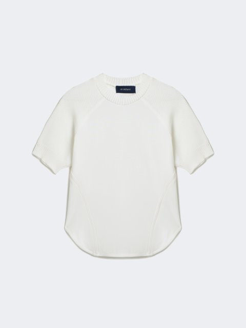 Белая футболка Sportmax из хлопка: фото - Invogue