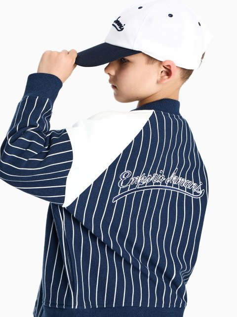 Бейсболка із бавовняного канвасу Emporio Armani Kids: фото 1 - Invogue