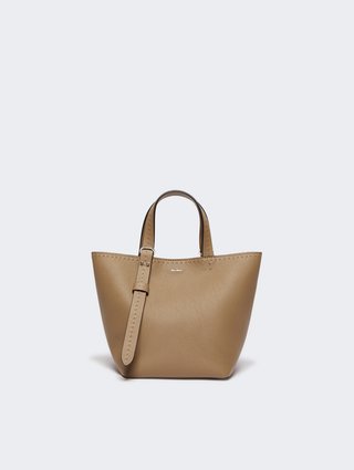 Светло-коричневая сумка MAX MARA из кожи: фото - Invogue