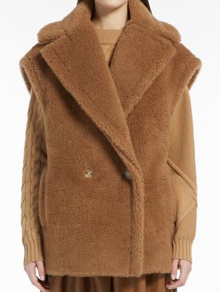 Карамельний жилет Teddy Max Mara з бленду верблюжої вовни та шовку: фото 1 - Invogue