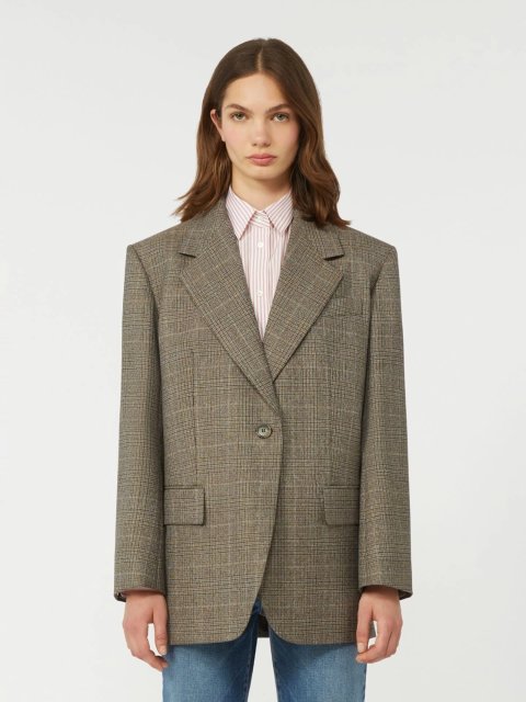 Коричневий жакет WEEKEND MAX MARA з чистої вовни: фото 2 - Invogue