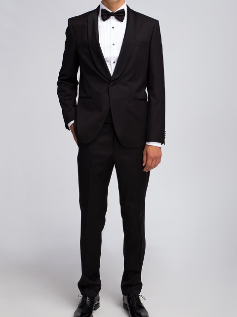 Чёрный пиджак BOSS: фото 1 - Invogue