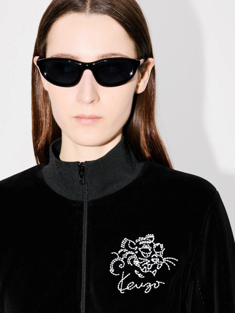 Черный свитшот KENZO на молнии: фото 3 - Invogue