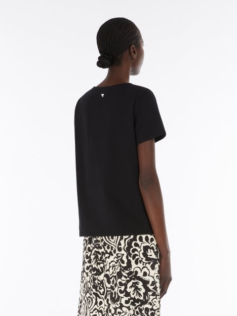 Черная футболка Weekend Max Mara из органического хлопка: фото 3 - Invogue