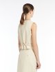 Молочний жилет Weekend Max Mara з віскози та льону: фото 3 - Invogue