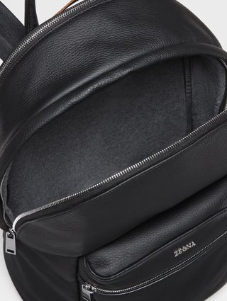 Черный рюкзак Hoodie ZEGNA из оленьей кожи: фото 3 - Invogue