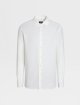 Белая рубашка ZEGNA из бленда хлопка и кашемира: фото - Invogue