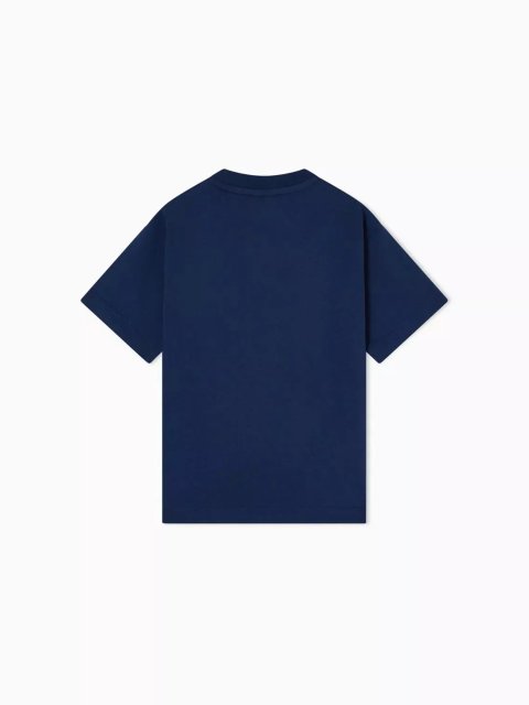 Футболка з бавовни з бейсбольним принтом Emporio Armani Kids: фото 2 - Invogue