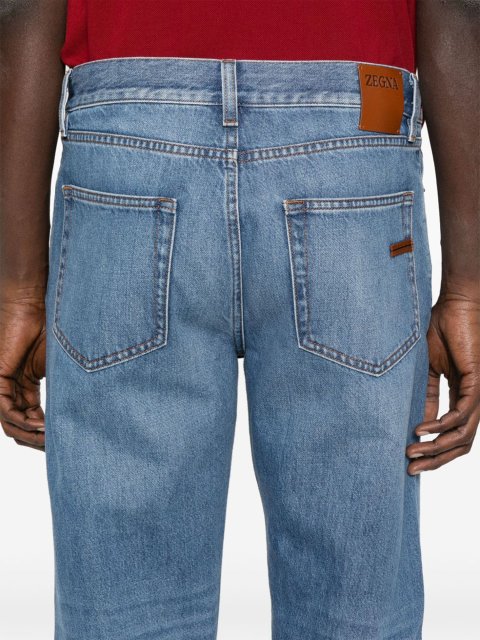 Синие джинсы ZEGNA из хлопкового денима: фото 4 - Invogue