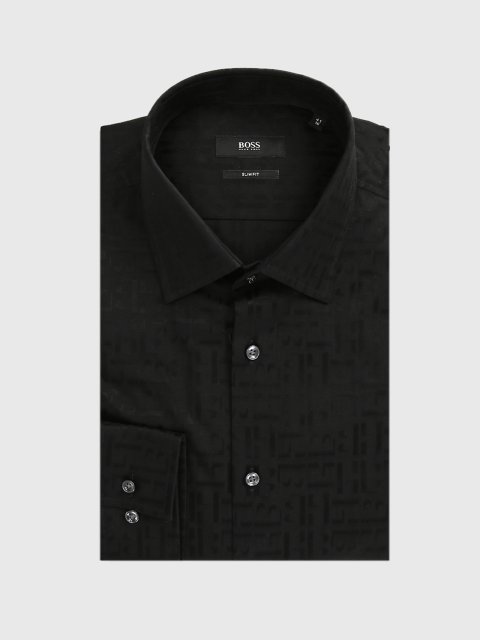 Чёрная рубашка BOSS: фото 4 - Invogue