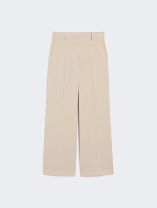 Бежевые брюки WEEKEND MAX MARA шерстяные_x000D_
: фото - Invogue