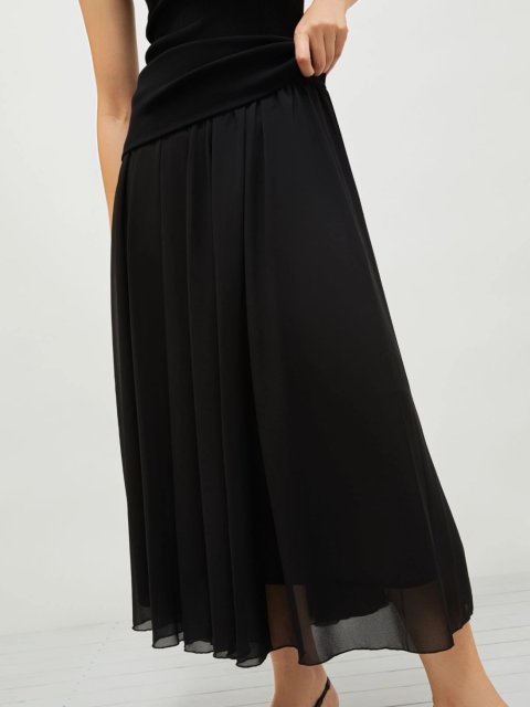 Черная юбка Marella длинная: фото 2 - Invogue