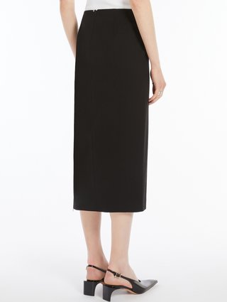 Черная юбка Sportmax из эластичного хлопка: фото 3 - Invogue
