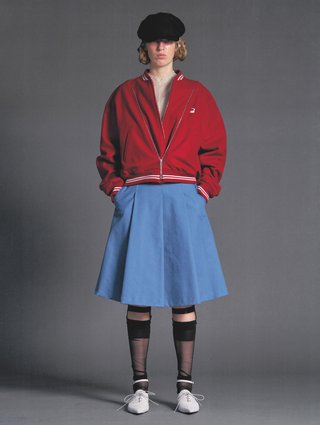 Красная куртка Pushbutton из шерсти и полиэстера: фото 1 - Invogue
