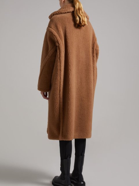 Темно-бежеве пальто Max Mara Teddy Bear: фото 2 - Invogue