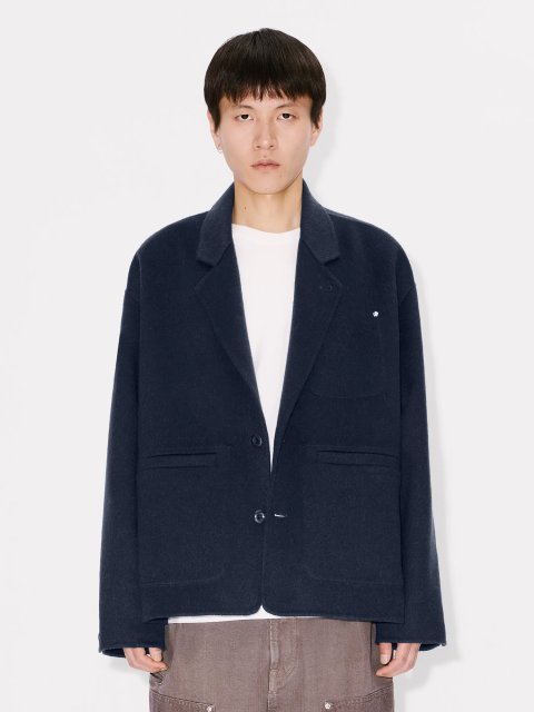 Синий пиджак KENZO из шерсти и альпаки: фото 2 - Invogue