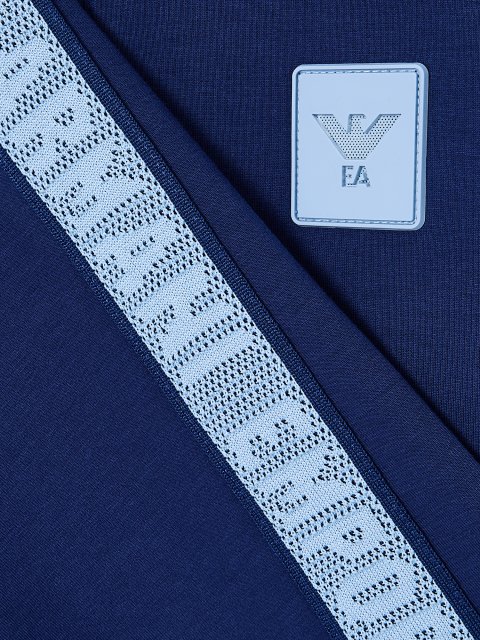 Спортивний костюм із подвійного трикотажу з логотипом Emporio Armani Kids темно-синій: фото 1 - Invogue