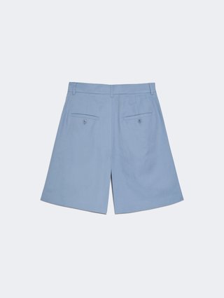 Голубые шорты Weekend Max Mara из льна: фото 1 - Invogue