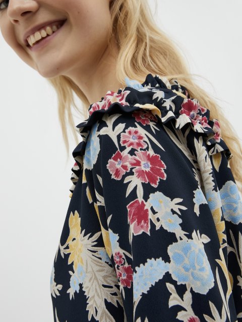 Синяя блуза MAX&CO: фото 3 - Invogue