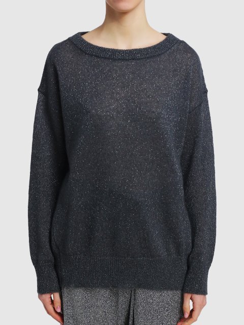 Тёмно-серый свитер MAX MARA: фото 2 - Invogue