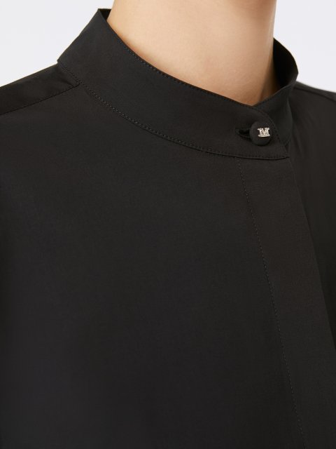 Черная рубашка MAX MARA из эластичного поплина: фото 4 - Invogue