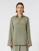 Зелена блуза MAX MARA з еластичного шовку: фото 2 - Invogue