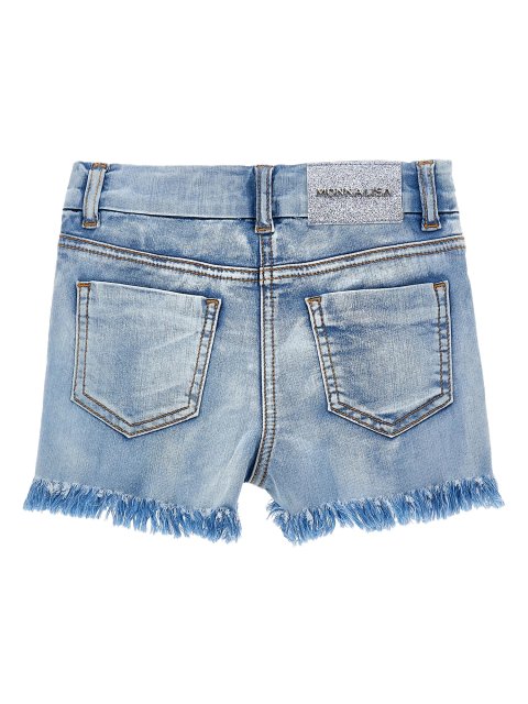 Джинсові шорти з вишивкою Tinkerbell Monnalisa: фото 2 - Invogue