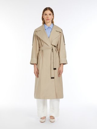 Бежевий тренч Max Mara оверсайз: фото 3 - Invogue