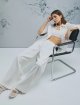Білі штани Marella з віскози та льону з еластаном: фото 2 - Invogue