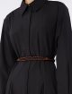 Чорна сукня-сорочка з поясом Max Mara з бавовни: фото 2 - Invogue