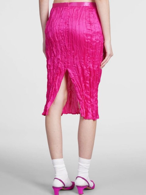 Спідниця кольору фуксії Acne Studios міді: фото 3 - Invogue