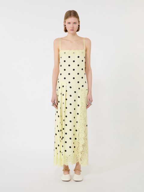 Жовта сукня в горох Max Mara з шовку: фото 1 - Invogue