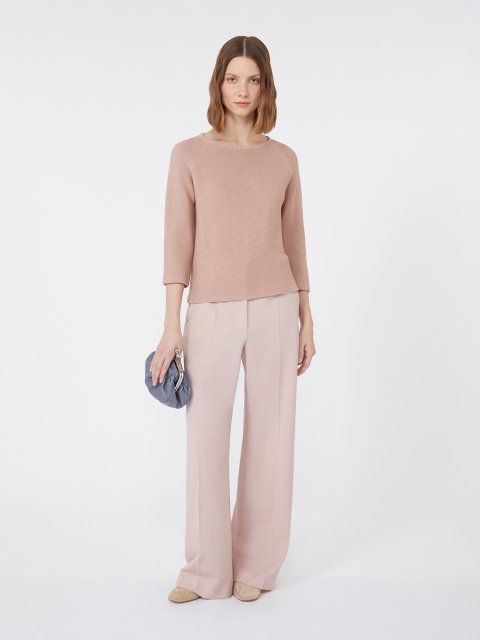 Рожевий светр WEEKEND MAX MARA з бавовняної пряжі: фото 1 - Invogue