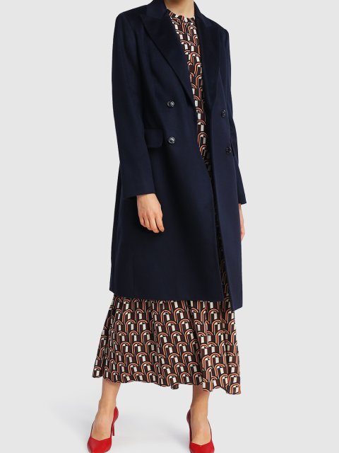 Синее  пальто MAX MARA: фото 1 - Invogue