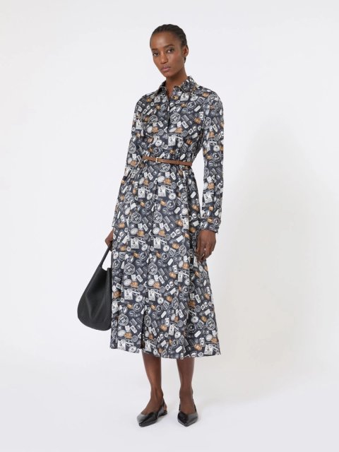 Темно-синя сукня MAX MARA з шовку: фото 1 - Invogue