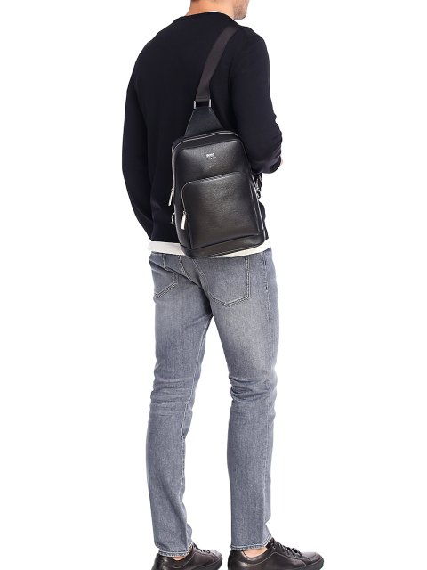 Чёрный свитер BOSS: фото 2 - Invogue