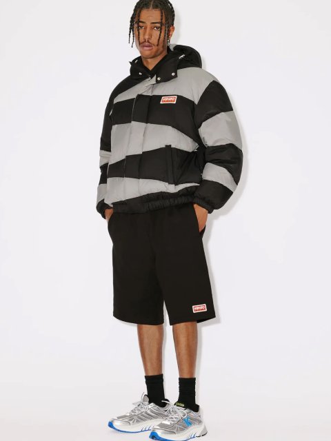 Парка KENZO с капюшоном с двухцветным узором: фото 6 - Invogue