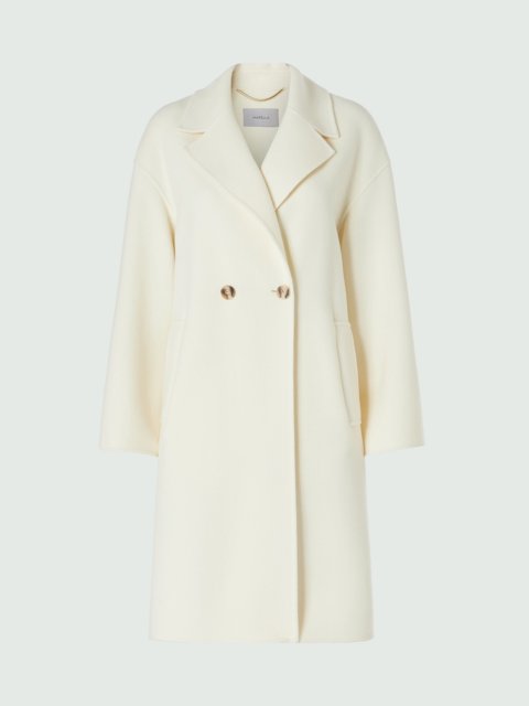 Кремовое пальто MARELLA: фото - Invogue