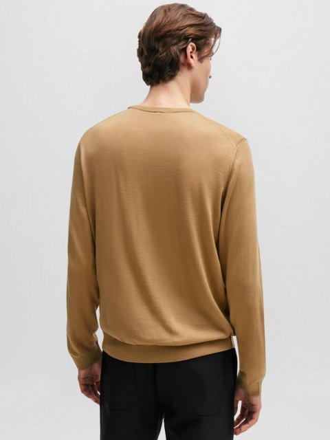 Бежевий светр BOSS з вовни: фото 2 - Invogue