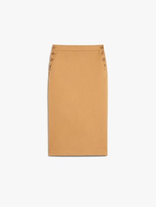 Светло-коричневая юбка миди Max Mara: фото - Invogue