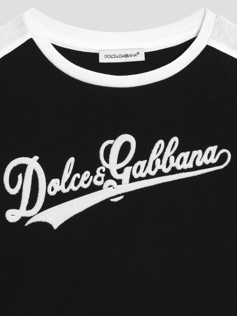 Чорна футболка Dolce&Gabbana з бавовни: фото 2 - Invogue