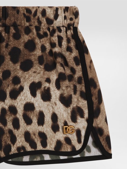 Шорти з леопардовим принтом Dolce&Gabbana з поліаміду та еластану: фото 1 - Invogue